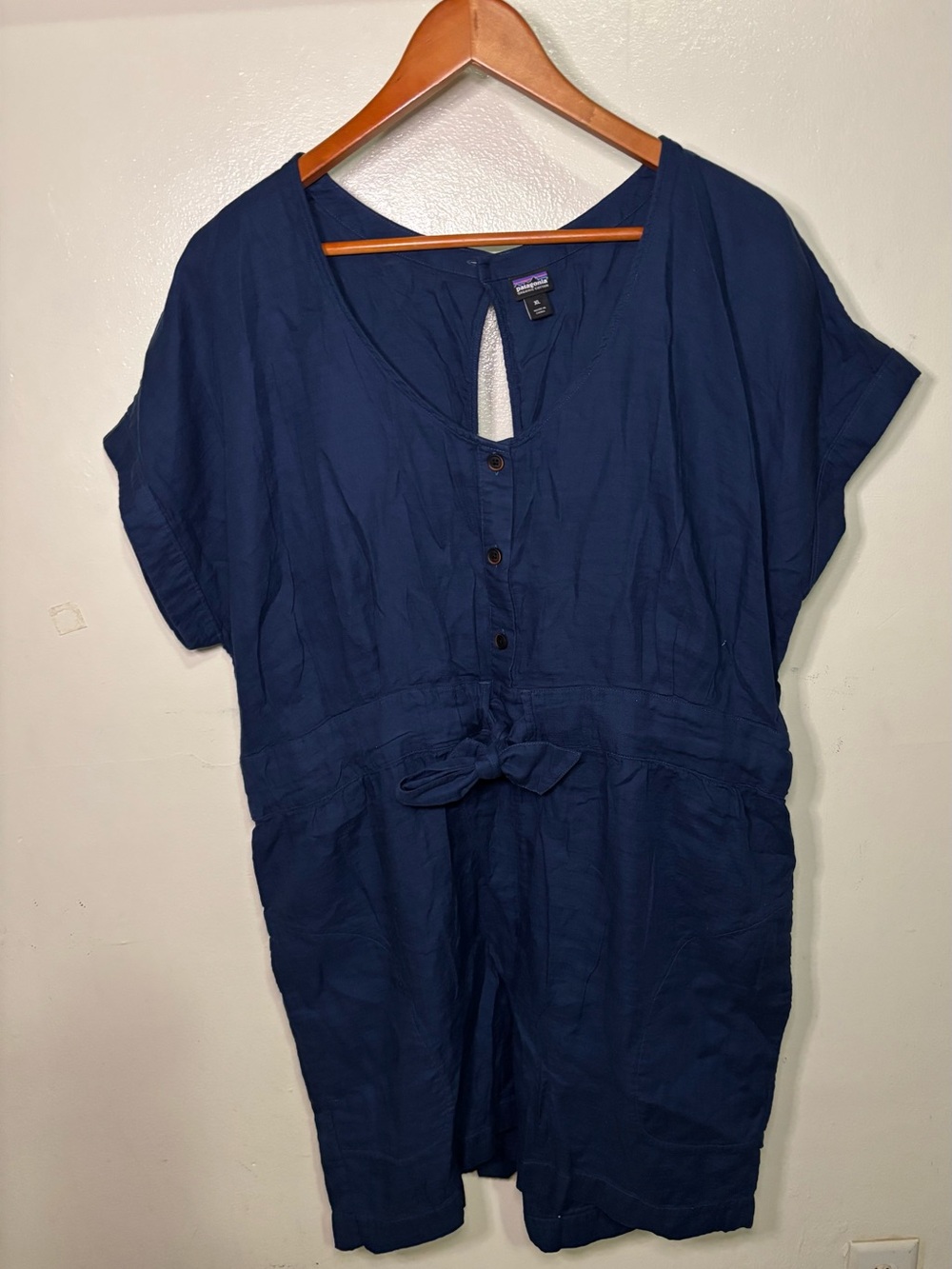 Patagonia Organic Cotton Woman’s Gauze XL Minimalist Romper Granola Gorp Hike